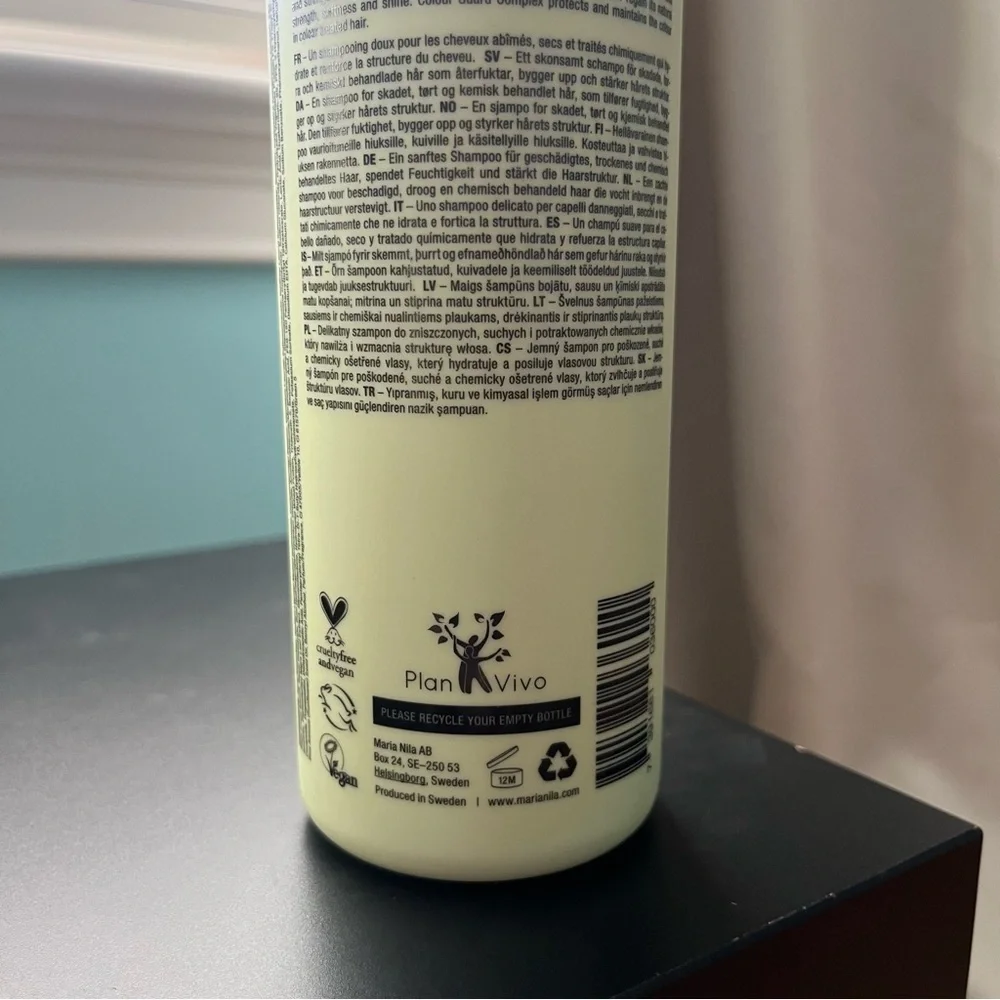 Maria Nila Stockholm Structure Repair Vegan Shampoo Full Size 11.8 Fl Oz NWT
